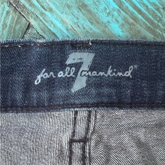 7 For All Mankind Blue Denim Shorts Size 28 - Picture 7 of 10